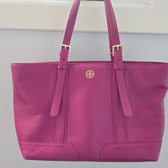 Tory Burch Pink Tote Pebbled Leather - Picture 2 of 9